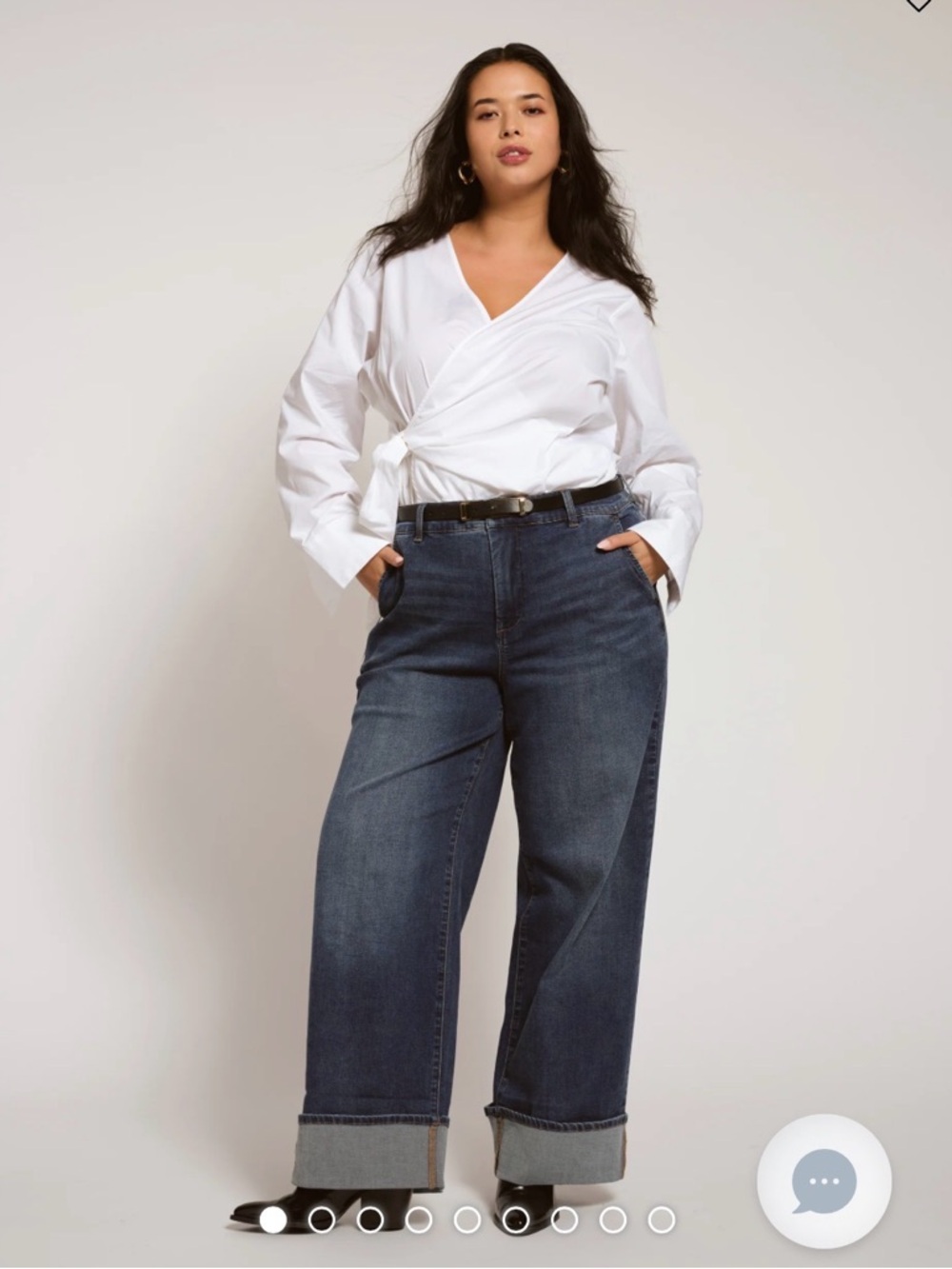 Universal Standard Carol High Rise High Stretch Wide Leg Jeans - 16